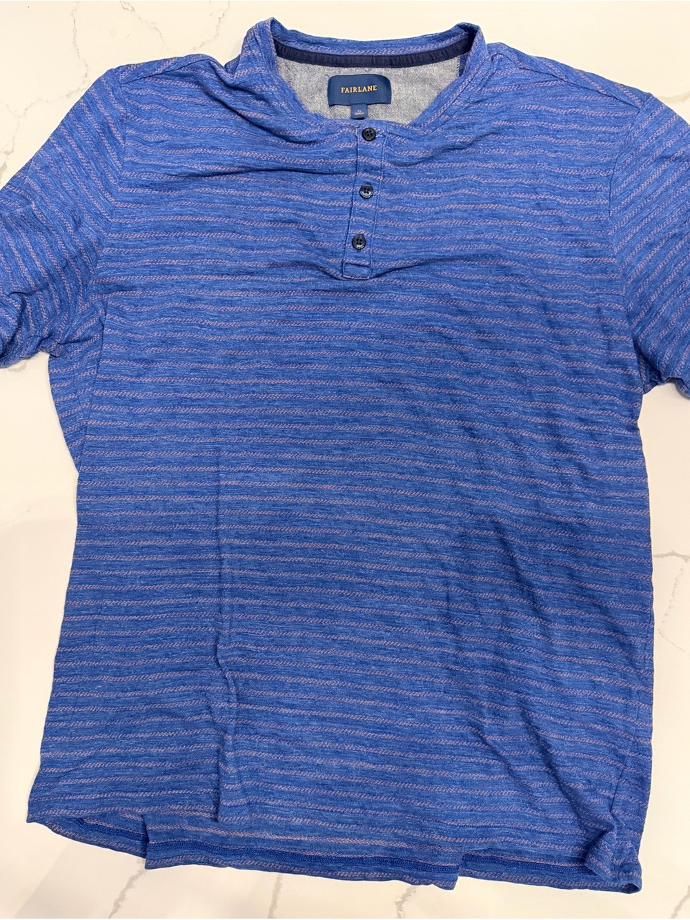 Fairlane Blue Short-Sleeve Henley Tee